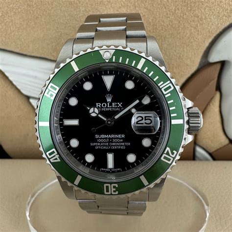 ghiera verde rrr 2008 o di rolex ovale|Rolex Submariner 16610LV RRR B&P stupendo .